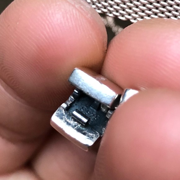 Pandora Reflexion Silver Bracelet w/ 1 Pair Stoppers Silver Chain EUC - Picture 9 of 9